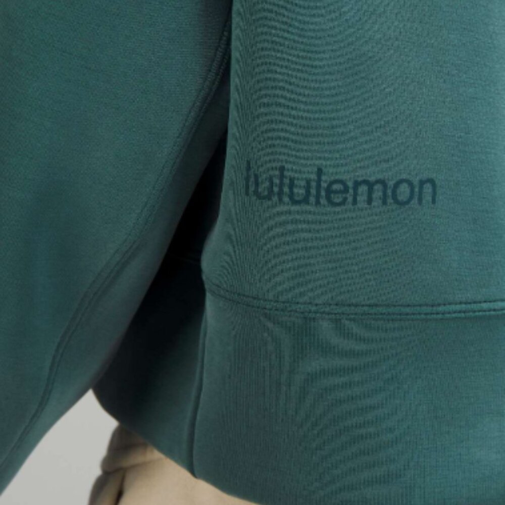 Lululemon Perfectly Oversized Cropped Crew *Softstreme Green Jasper fits M L